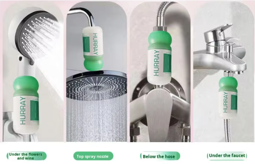 Filtre de Douche à la Vitamine C Parfumée – Élimine le Chlore & Hydrate la Peau