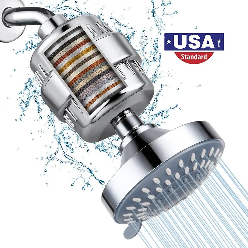 Purificateur de Douche en Acier Inoxydable – Filtration Multi-Niveaux Haute Performance