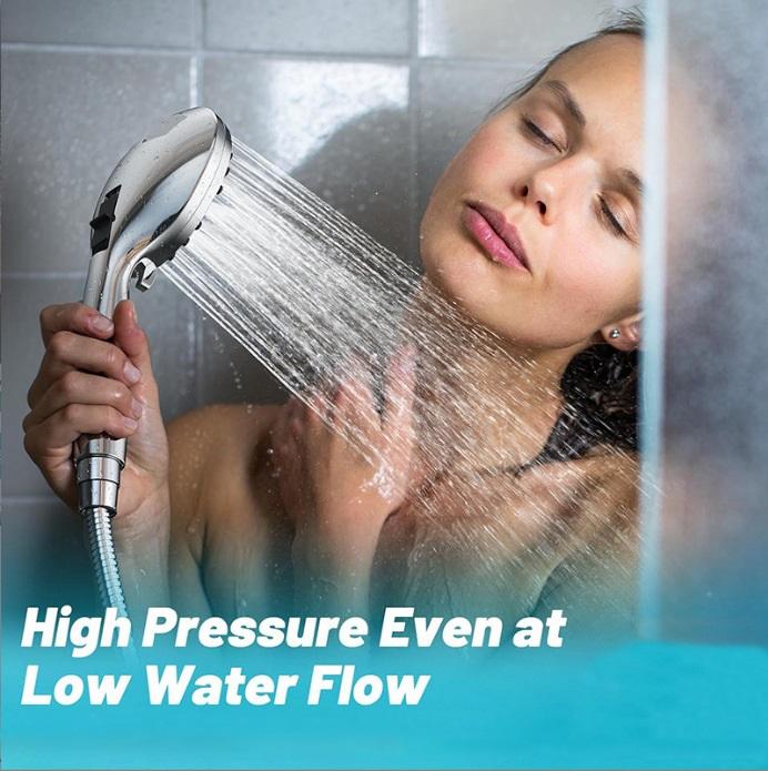 High Pressure Shower Head with 8 Modes – Eco-Friendly Lotus Design