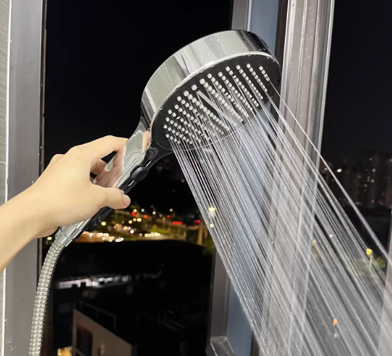 High-Pressure Microbubble Shower Head – 3 Spray Modes